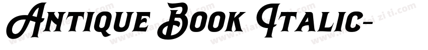 Antique Book Italic字体转换